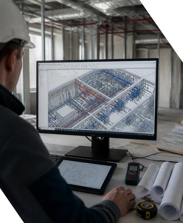 Создание BIM модели инженерных сетей для объектов в Туймазы